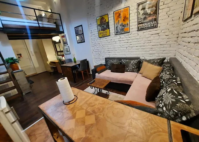 Authentic Belgrade Centre - Split Level Loft With Patio In Courtyard